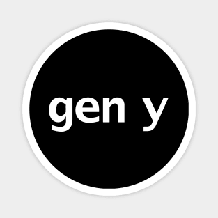 Gen Y Minimal Typography Magnet